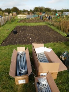 Ground cleared ready for frame